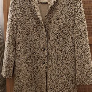 Cartonnier Anthropologie Mid-Length Leopard Coat | Size S
